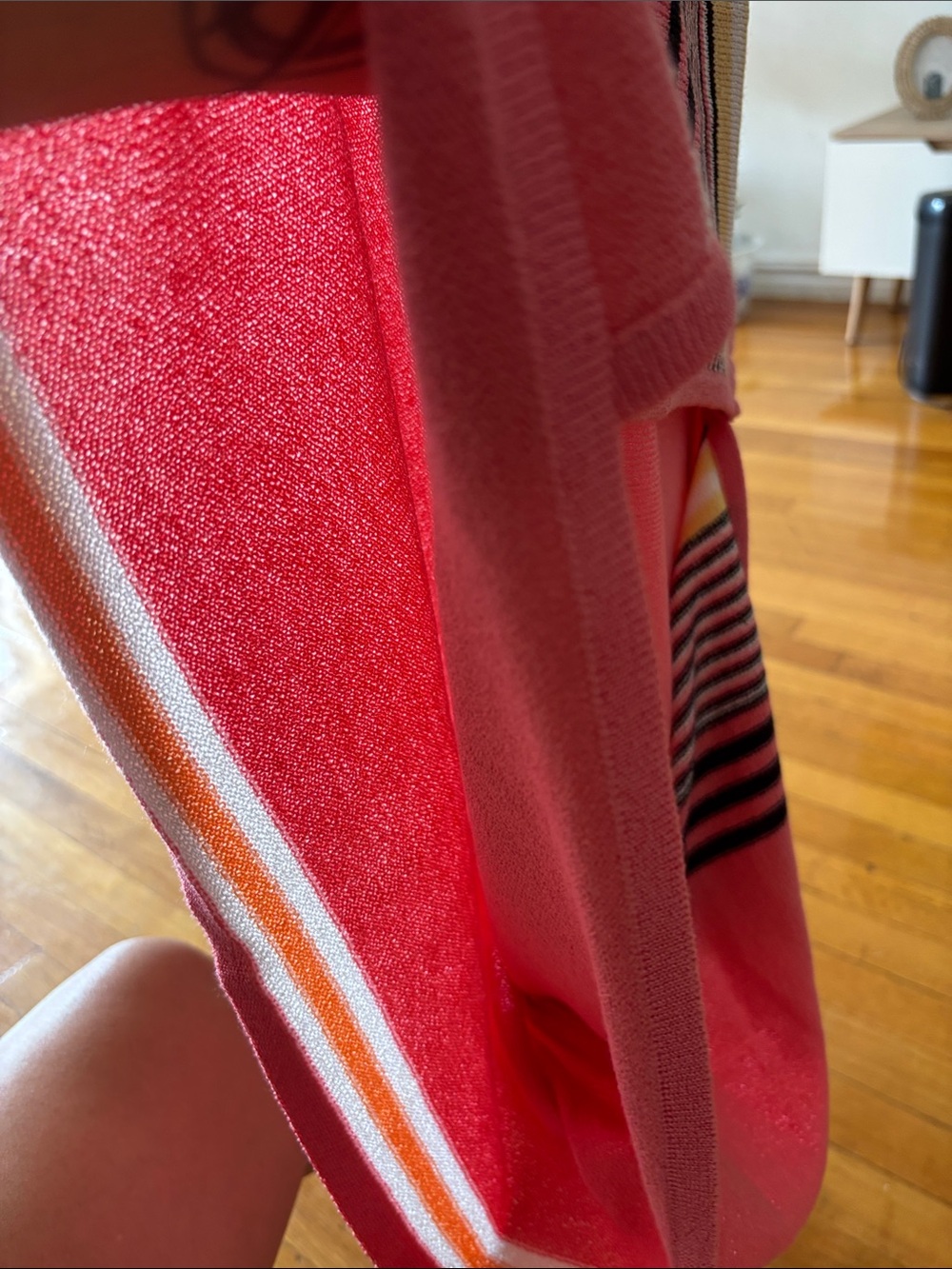 Pink Striped Open Cardigan - Picture 4 of 4